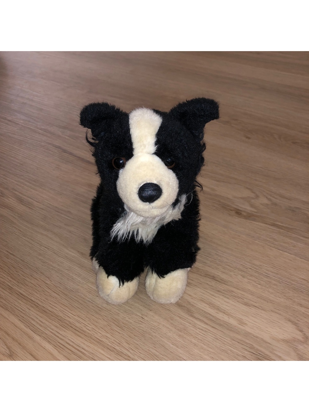ANIMAL ALLEY BORDER COLLIE TOYS R US VINTAGE DOG PLUSH BLACK WHITE 10”